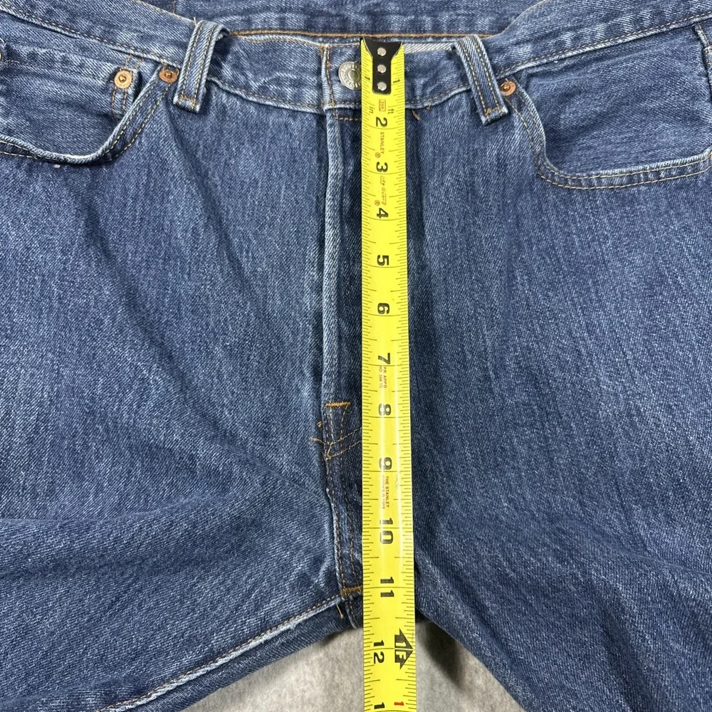 Levis 501 Jeans Men's 34x34 Blue Button Fly Denim Original Straight Medium Wash